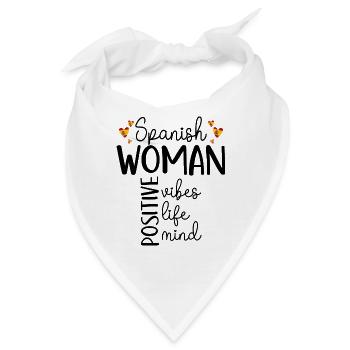 Positives Mädchen Spanierin - Bandana - Weiß - Vorne