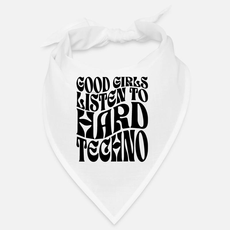 Mädchen hören Hard Techno EDM Bandana