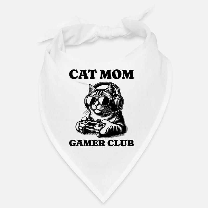 Chat Joueuse Chat Maman Gameuse Bandana