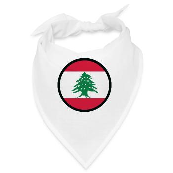 Im Zeichen des Libanon - Bandana - Weiß - Vorne