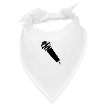 Mikrofon - Bandana - Weiß - Vorne