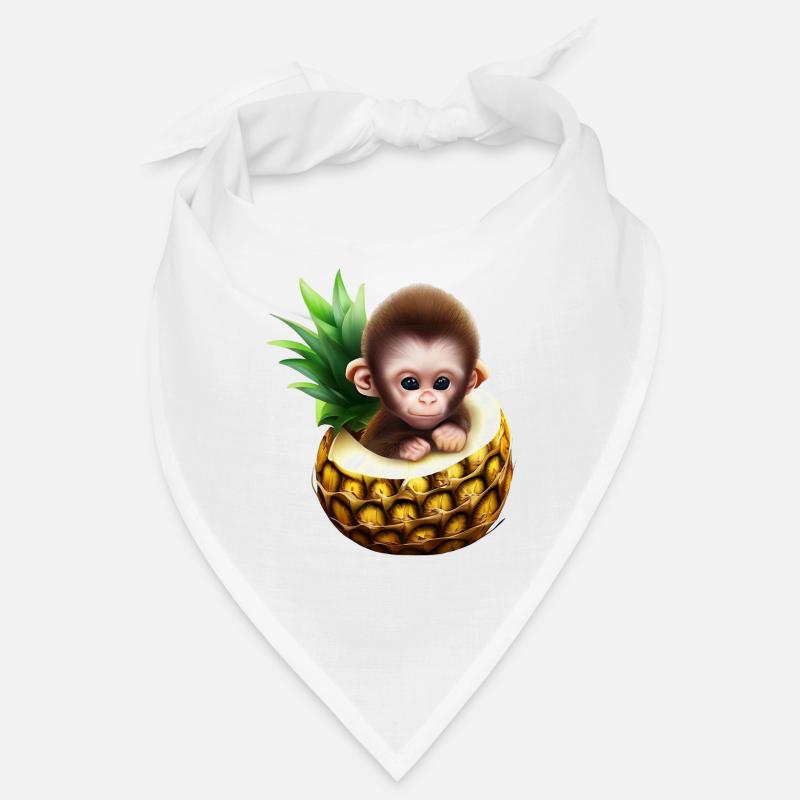 Little monkey in a pineapple Bandana