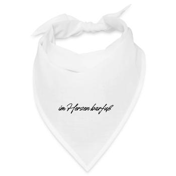 im Herzen barfuß - Bandana - Weiß - Vorne