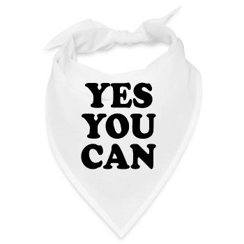 Yes you can - Bandana - Weiß - Vorne