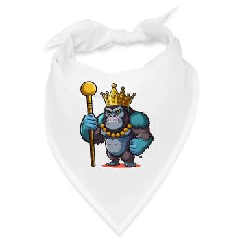 König Gorilla - Bandana - Weiß - Vorne