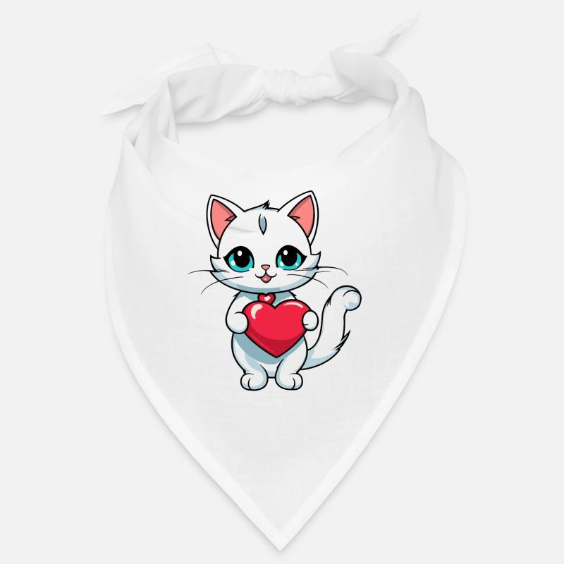 Coeur de chat - Saint-Valentin Bandana