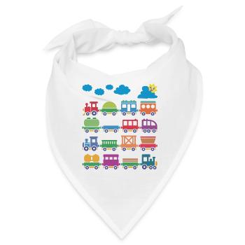 bunte lokomotiven bunte eisenbahnen - Bandana - Weiß - Vorne