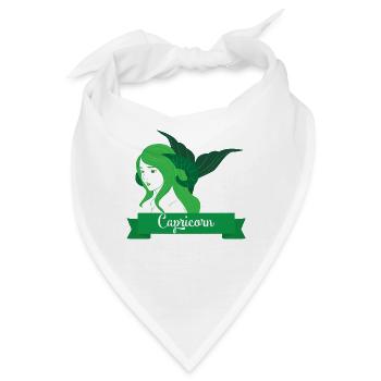 Sternzeichen Steinbock / Zodiac Capricorn - Bandana - Weiß - Vorne