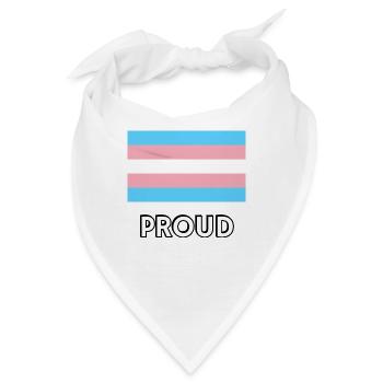 PROUD Trans-Flagge - Bandana - Weiß - Vorne