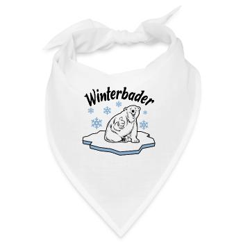 Winterbader Eisbaden Eisbad Spruch - Bandana - Weiß - Vorne