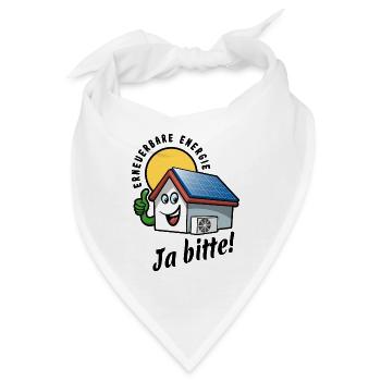 Erneuerbare Energie - Solarzelle - Wärmepumpe - Bandana - Weiß - Vorne
