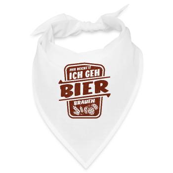 Mir reicht's ich geh Bier brauen - Brauer Spruch - Bandana - Weiß - Vorne