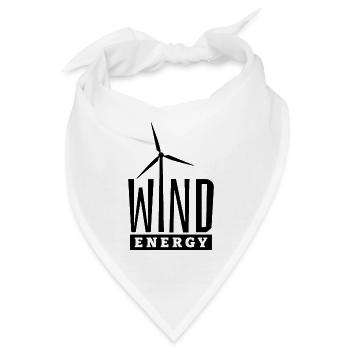 Windenergie - I Love Wind - Windkraft - Windpark - Bandana - Weiß - Vorne