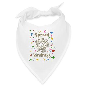 Spread Kindness - Hund schüttelt sich - Bandana - Weiß - Vorne
