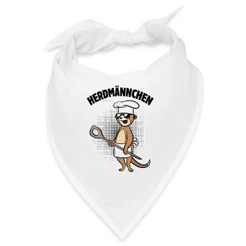 Herdmännchen - Erdmännchen mit Kochlöffel - Bandana - Weiß - Vorne