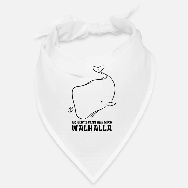 Wo geht's denn hier nach Walhalla - Wal - Spruch Bandana