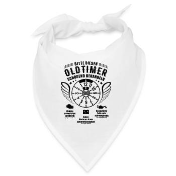 Oldtimer schonend behandeln - 90. Geburtstag - Bandana - Weiß - Vorne
