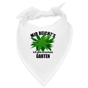 Mir reicht's ich geh in meinen Garten - Hanf - Bandana - Weiß - Vorne