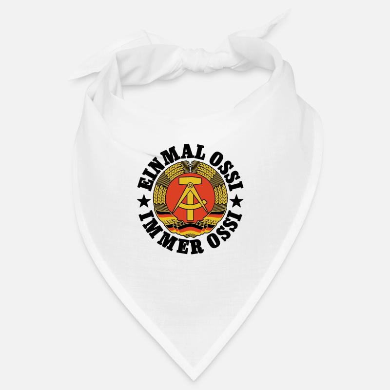 DDR Wappen, Einmal Ossi, Immer Ossi, Spruch Bandana
