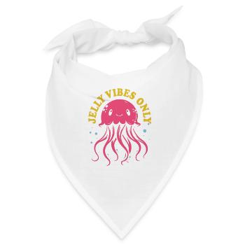 Jelly Vibes only - Qualle mit Tentakeln - Bandana - Weiß - Vorne