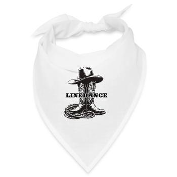 Linedance Linedancing Country Fan - Geschenk - Bandana - Weiß - Vorne