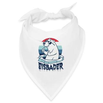 Eisbaden Eisbad Winterbader Cartoon - Bandana - Weiß - Vorne