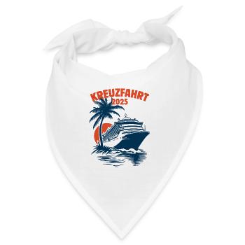 Kreuzfahrt 2025, Kreuzfahrtschiff, Schiffsreise - Bandana - Weiß - Vorne