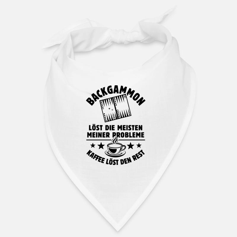 Backgammon löst meine Probleme - Kaffee Spruch Bandana