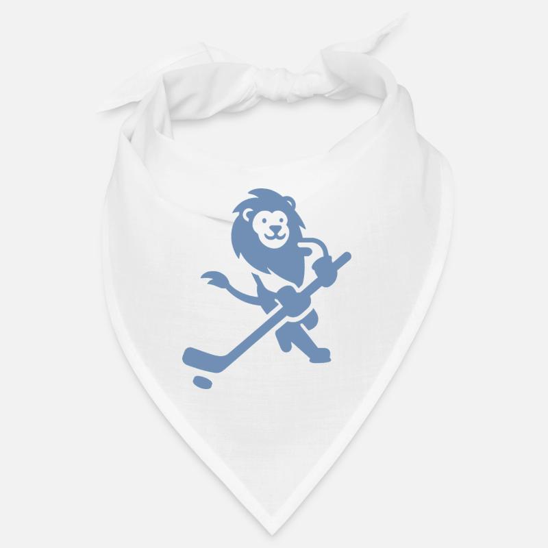 Löwe Wildkatze Eishockeyspieler Silhouette Minimal Bandana