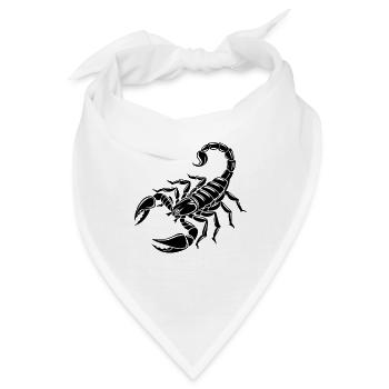 Skorpion - Giftstachel - Artenschutz - Lebensraum - Bandana - Weiß - Vorne