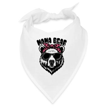 Mama Bear - Muttertag - Geschenk - Bandana - Weiß - Vorne