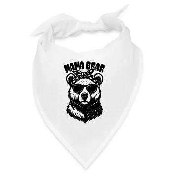 Mama Bear - Muttertag - Geschenk - Bandana - Weiß - Vorne