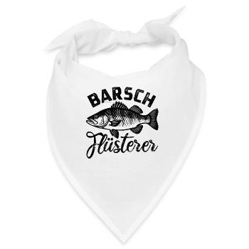 Barsch Flüsterer - Fisch - Angler Geschenk - Bandana - Weiß - Vorne