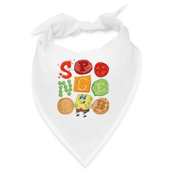 Spongebob Schwammkopf Burger Zutaten Design - Bandana - Weiß - Vorne