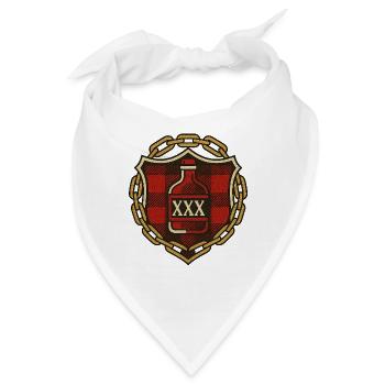 XXX Flaschenschild Aufnäher - Bandana - Weiß - Vorne