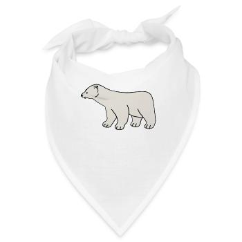 polar bear eisbaer nordpol north pole alaska9 - Bandana - Weiß - Vorne