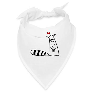 Kätzchen - Bandana - Weiß - Vorne
