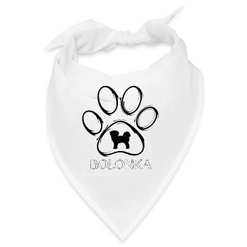 Pfote Tatze Hund True Love Bolonka Zwetna - Bandana - Weiß - Vorne