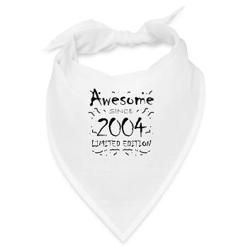 2004 - Jahrgang 2004 - Fantastisch seit 2004 - Bandana - Weiß - Vorne