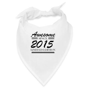 2015 - Jahrgang 2015 - Fantastisch seit 2015 - Bandana - Weiß - Vorne