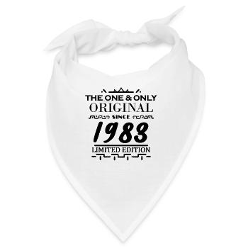 1983 - Baujahr 1983 - Jahrgang 1983 - Bandana - Weiß - Vorne