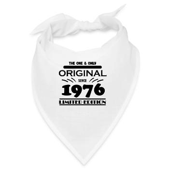 1976 - Baujahr 1976 - Jahrgang 1976 - Bandana - Weiß - Vorne