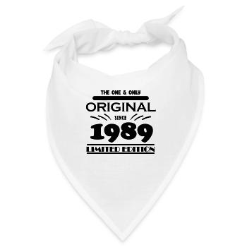 1989 - Baujahr 1989 - Jahrgang 1989 - Bandana - Weiß - Vorne