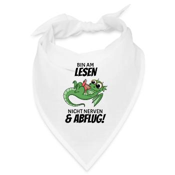 Bücher Drache Drachen - Bandana - Weiß - Vorne