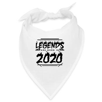 2020 - Jahrgang 2020 - Baujahr 2020 - Bandana - Weiß - Vorne