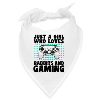 Gamer & Rabbits: Videospiele & Rabbit Companions - Bandana - Weiß - Vorne