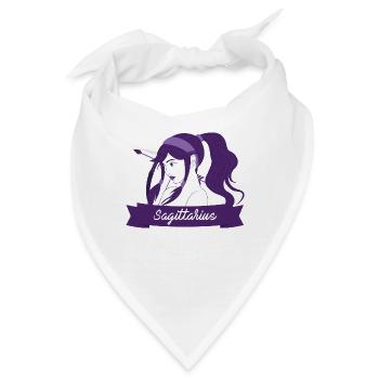 Sternzeichen Schütze / Zodiac Sagittarius - Bandana - Weiß - Vorne