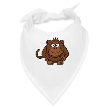 Affe - Bandana - Weiß - Vorne