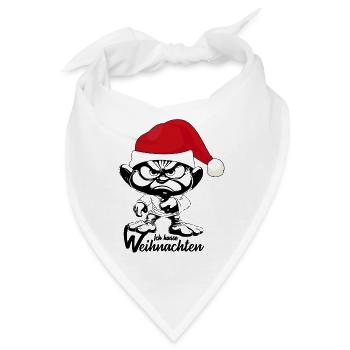 Ich hasse Weihnachten Gnome xmas - Bandana - Weiß - Vorne