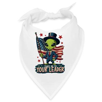 Alien Bring mich zu Deinem Anführer USA Patriot - Bandana - Weiß - Vorne